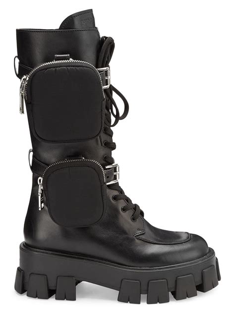 prada tall combat boots|Prada combat boots sale.